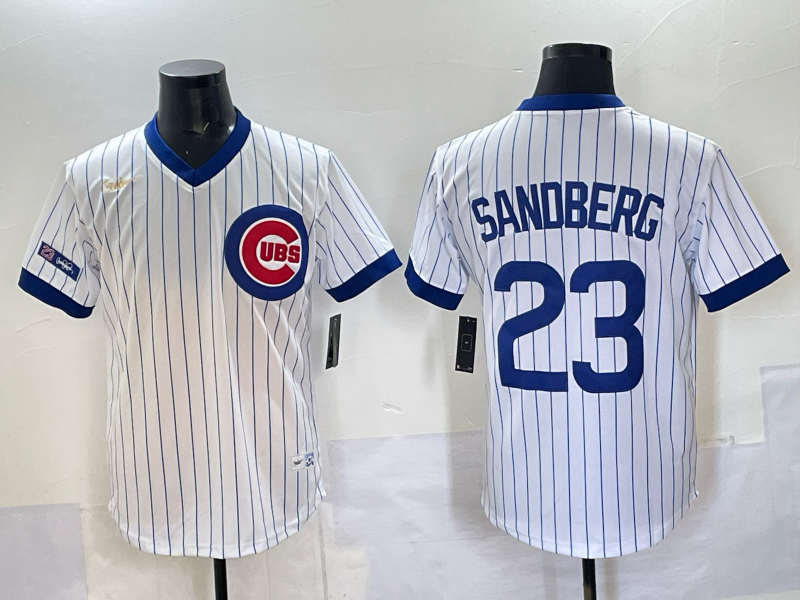 Men Chicago Cubs #23 Sandberg white Nike MLB 2025 jersey 007->chicago cubs->MLB Jersey